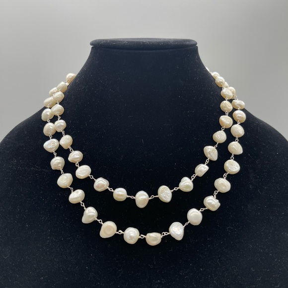 Fresh Water Keshi Pearls Double Strands - Picture 4 of 4